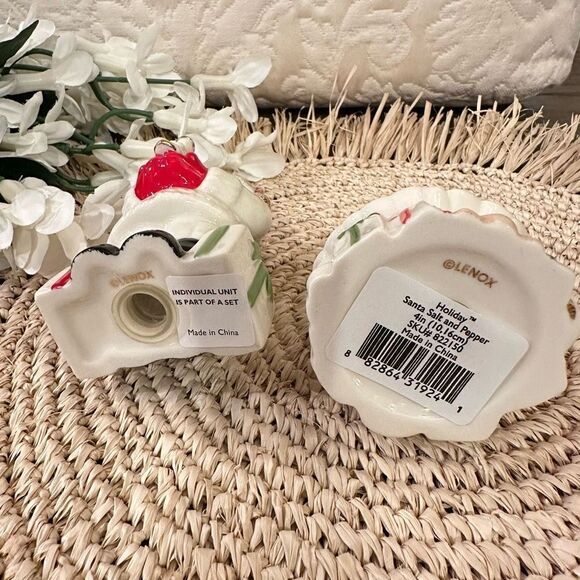 Lenox Holiday Santa and Christmas Tree Salt and Pepper Shakers 4in‎ NEW - Picture 5 of 6